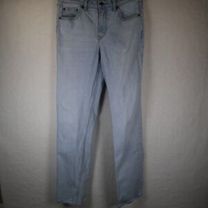 Abercrombie Fitch The 90s Straight Mid Rise Light Wash Jeans Womens Size 29 8L